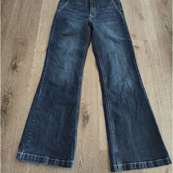 KanCan Makayla Ultra High Rise Flare Jeans Dark Wash Size 7 - Picture 3 of 9